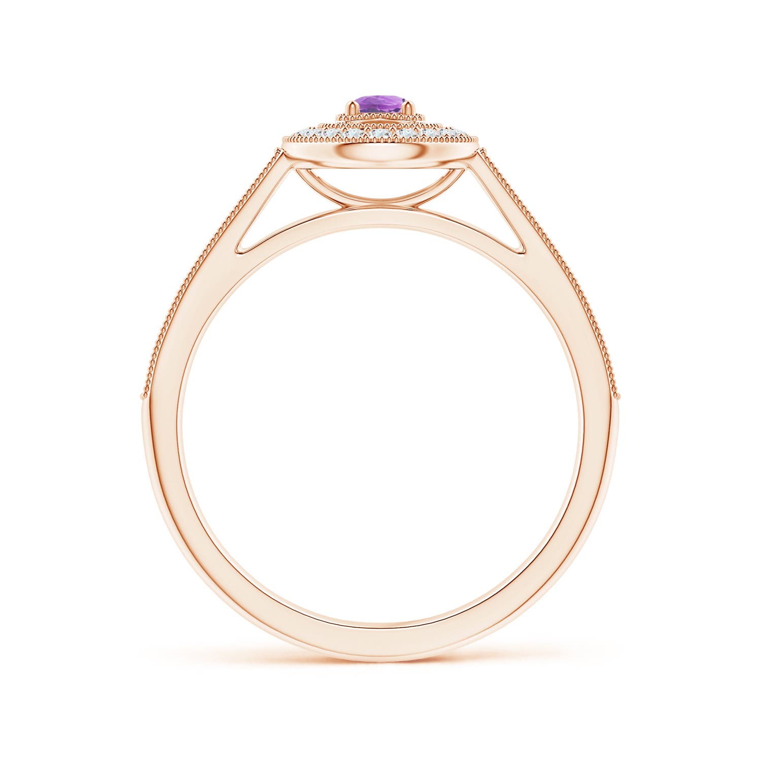 AA - Amethyst / 0.31 CT / 14 KT Rose Gold