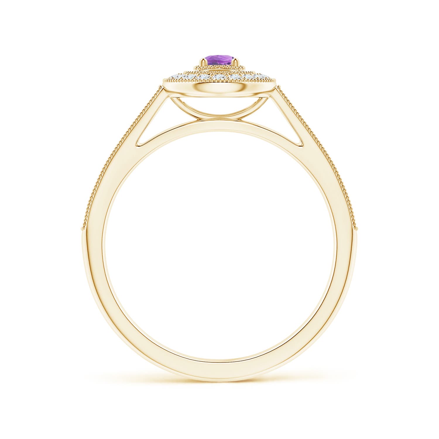 AA - Amethyst / 0.31 CT / 14 KT Yellow Gold