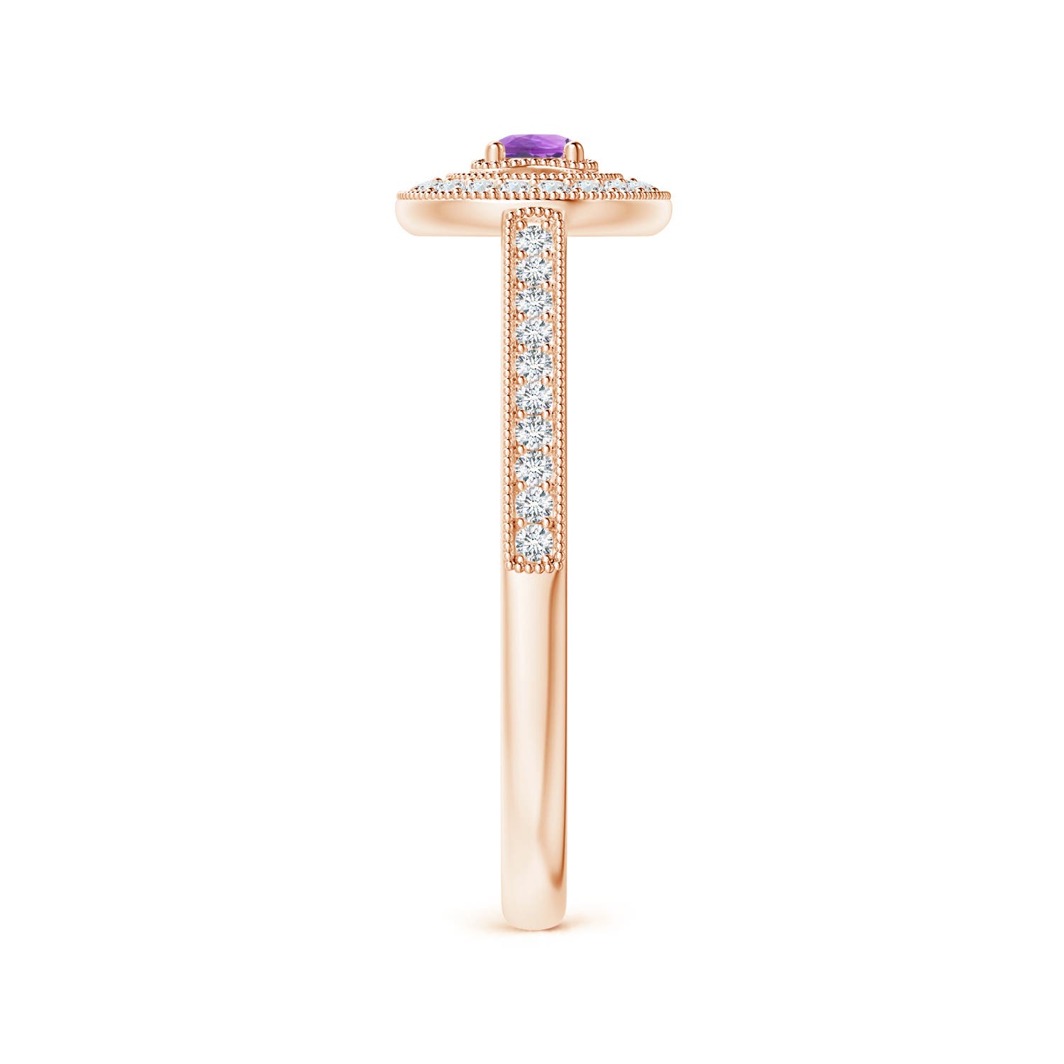AAA - Amethyst / 0.31 CT / 14 KT Rose Gold