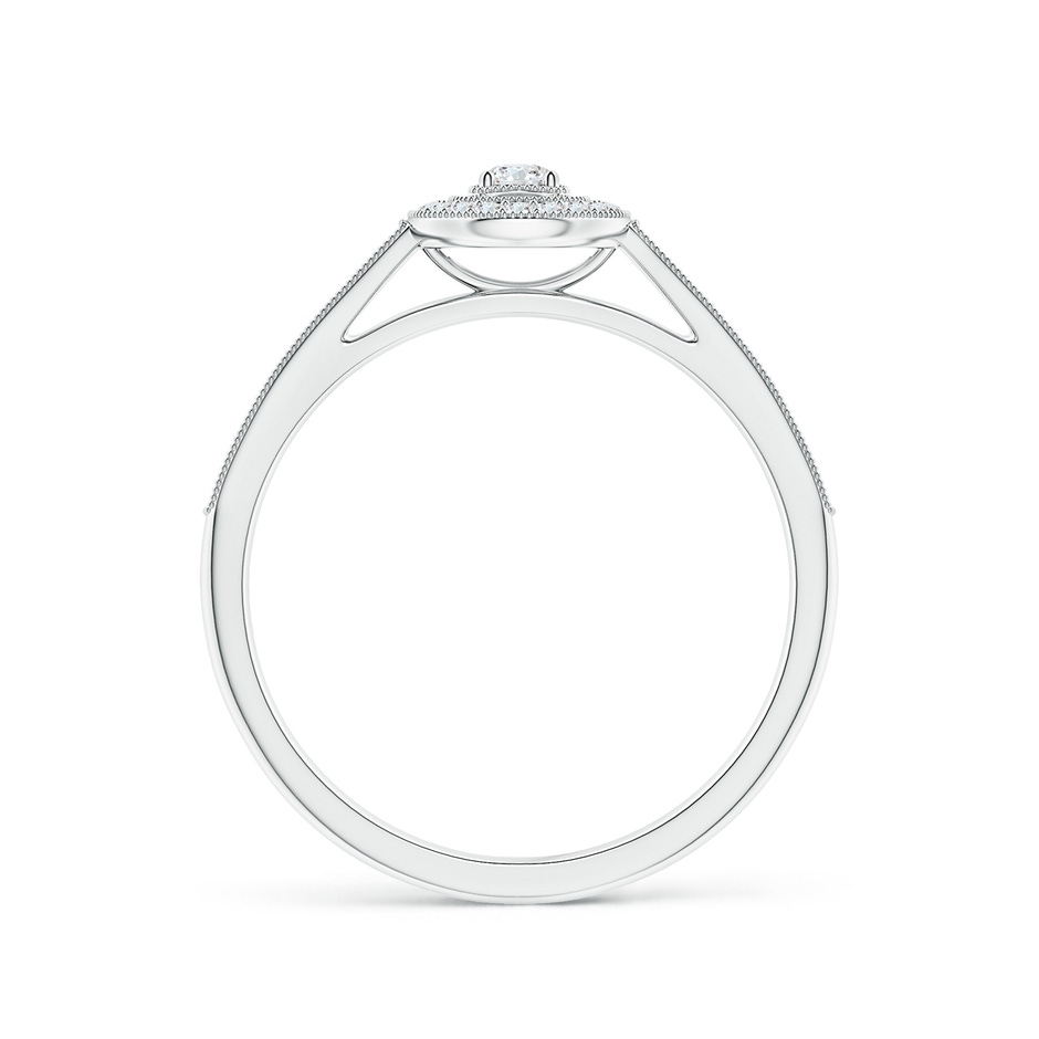 2.5mm GVS2 Vintage Style Diamond Halo Ring with Milgrain Detailing in White Gold side-1