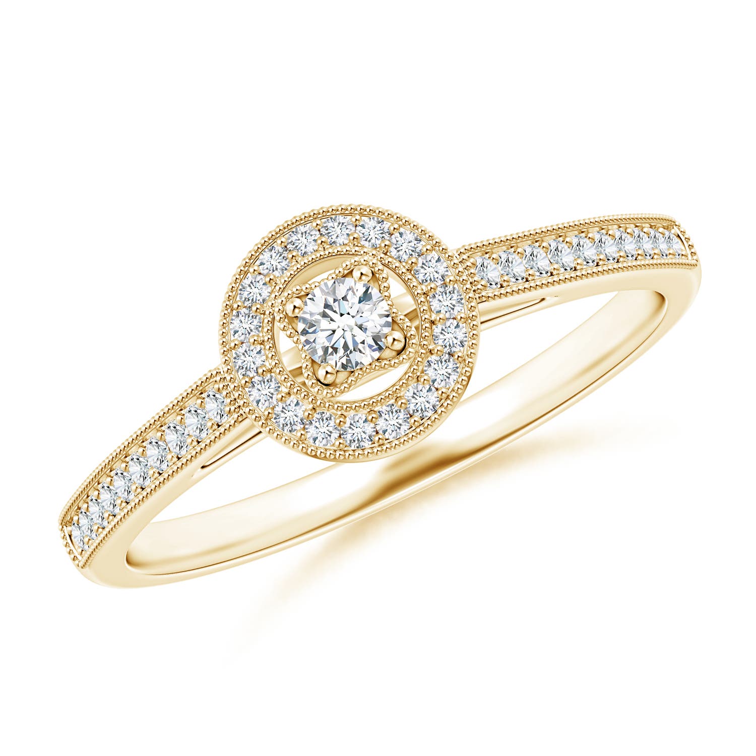 G, VS2 / 0.18 CT / 14 KT Yellow Gold