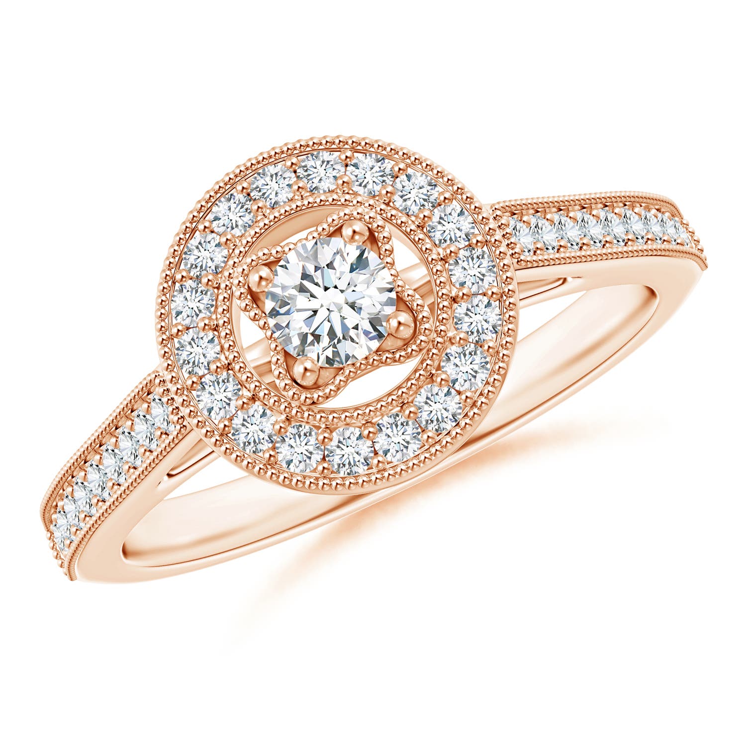 G, VS2 / 0.46 CT / 14 KT Rose Gold