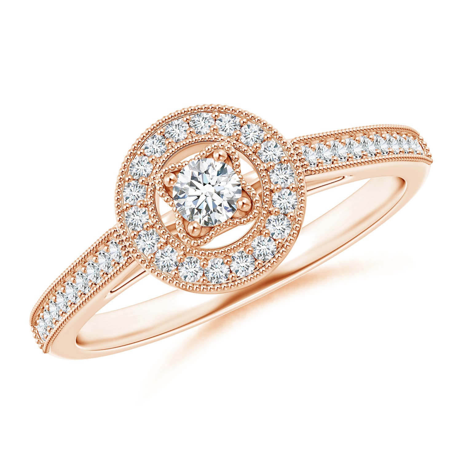 G, VS2 / 0.31 CT / 14 KT Rose Gold