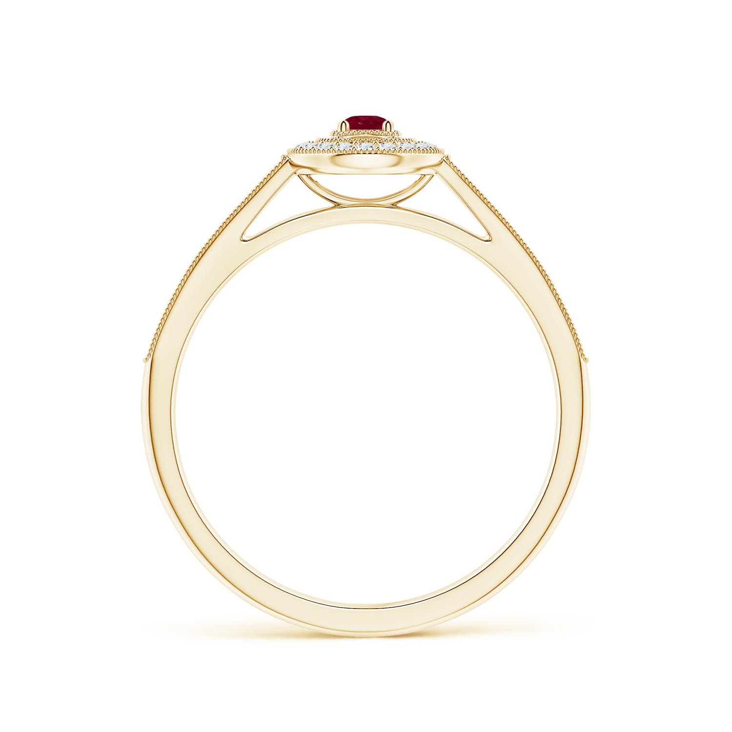 A - Ruby / 0.24 CT / 14 KT Yellow Gold