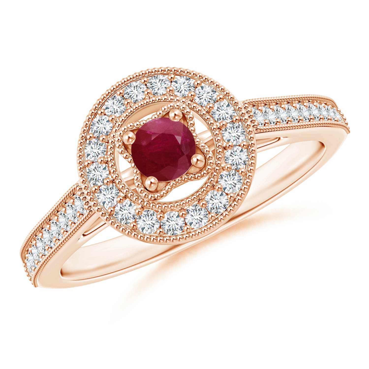 A - Ruby / 0.53 CT / 14 KT Rose Gold