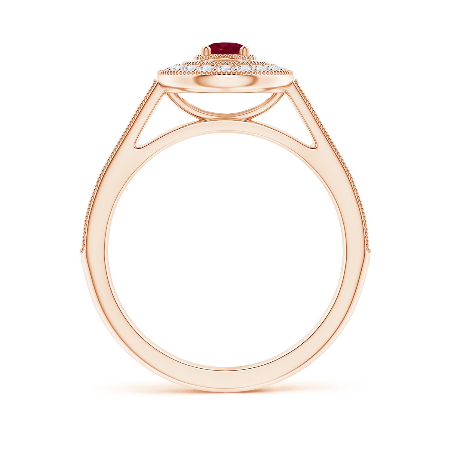 A - Ruby / 0.53 CT / 14 KT Rose Gold