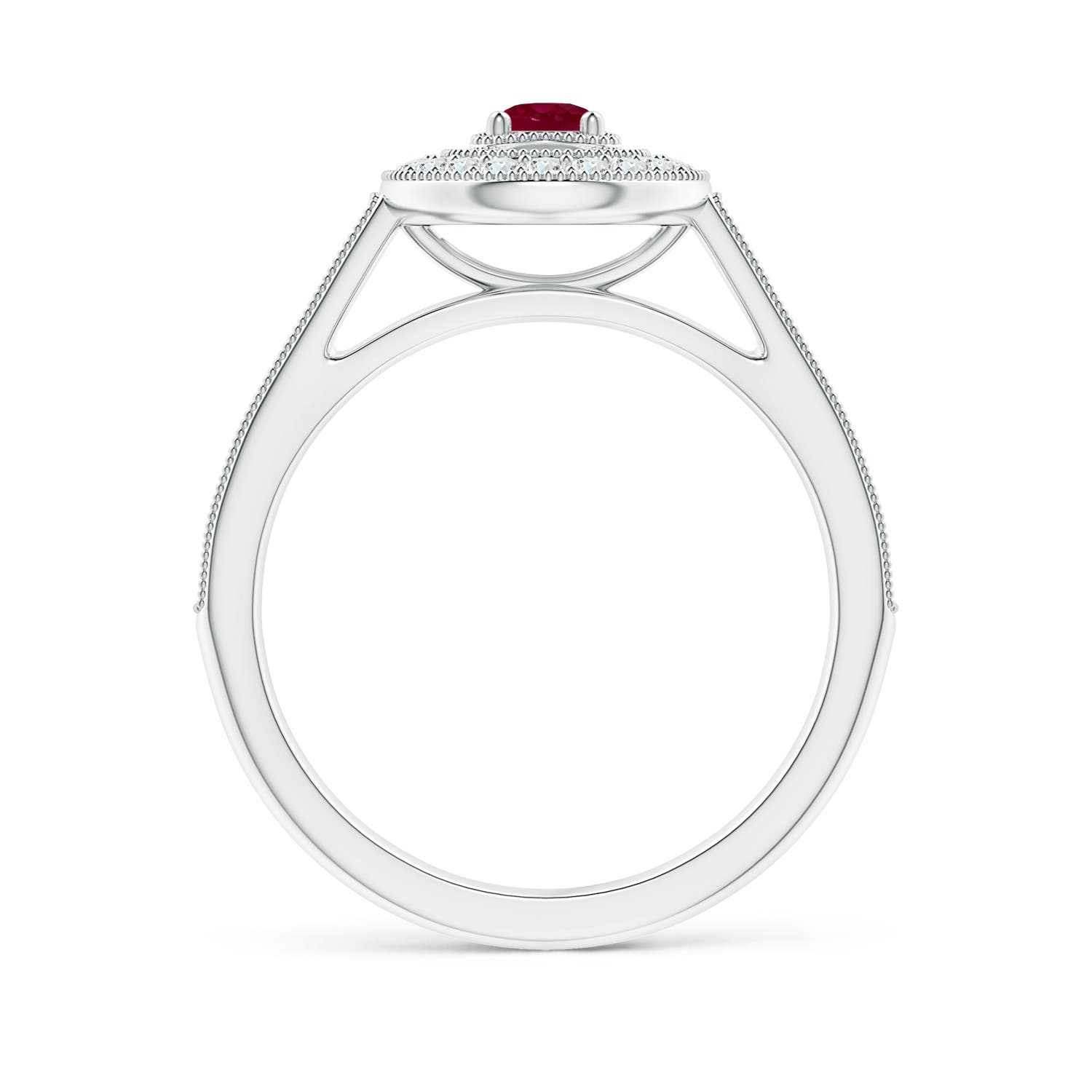 A - Ruby / 0.53 CT / 14 KT White Gold