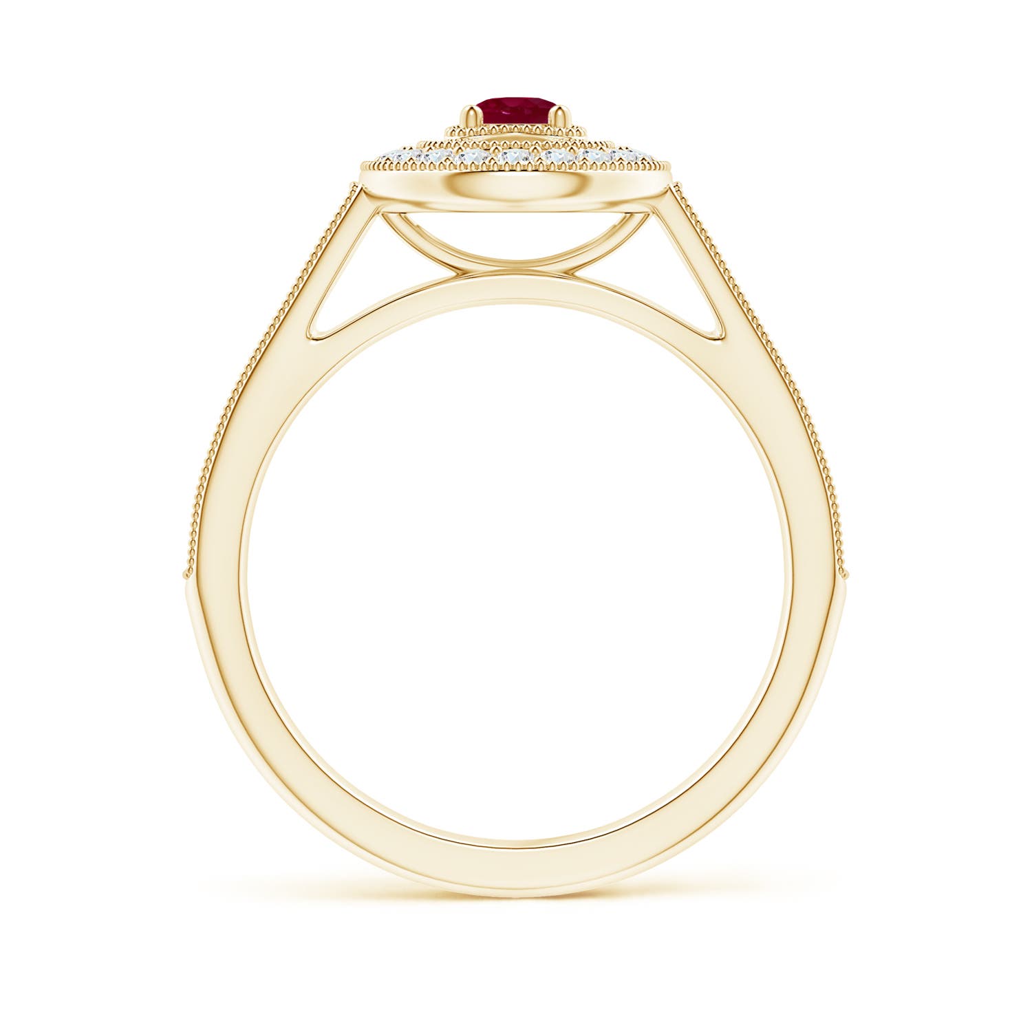 A - Ruby / 0.53 CT / 14 KT Yellow Gold