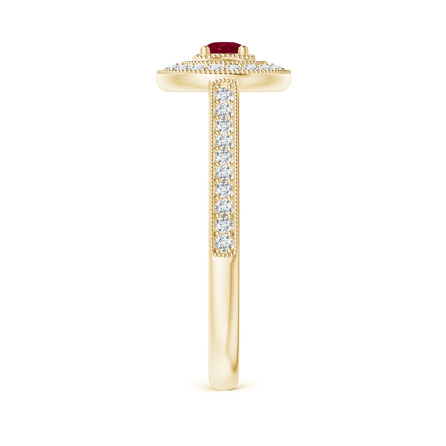 A - Ruby / 0.53 CT / 14 KT Yellow Gold