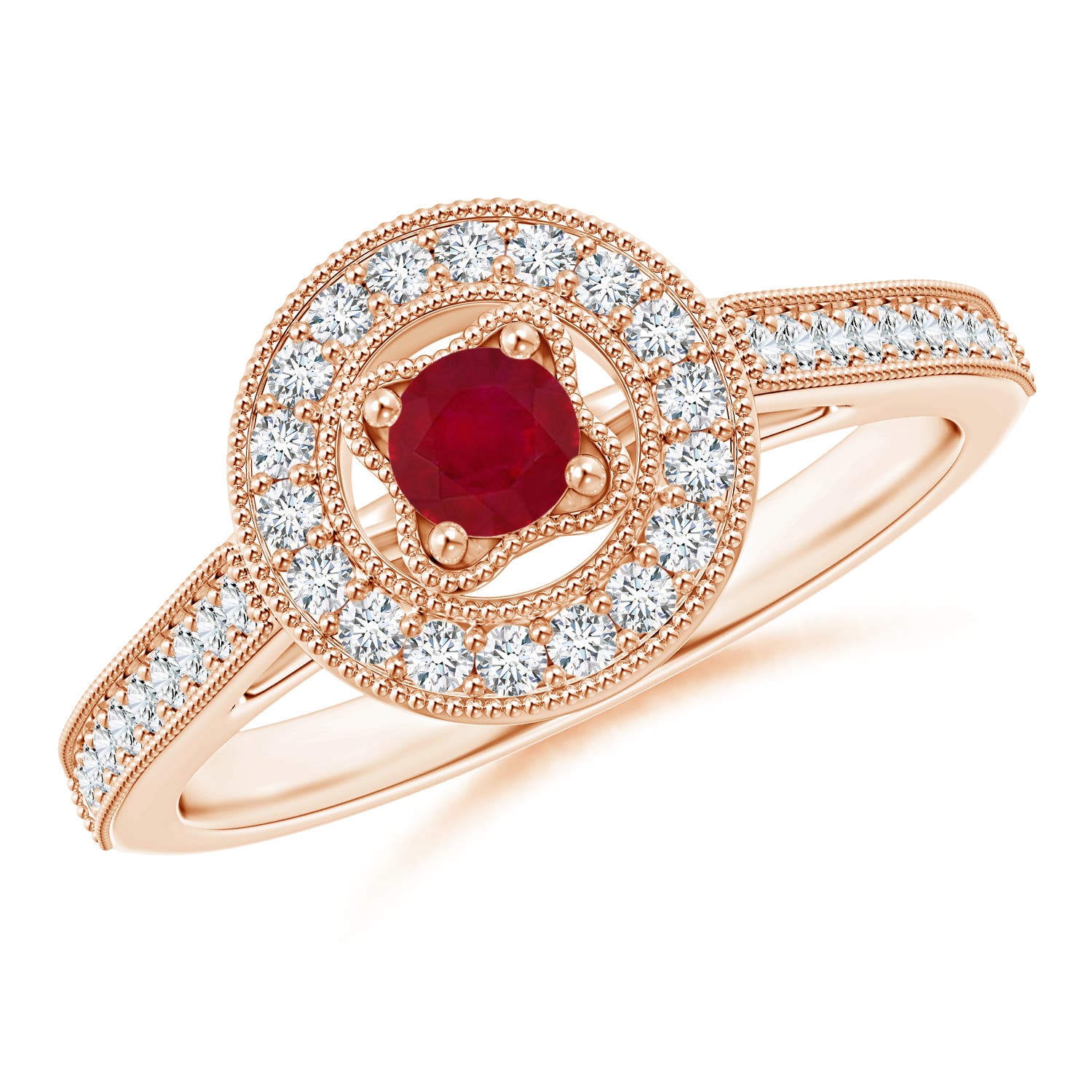 AA - Ruby / 0.53 CT / 14 KT Rose Gold