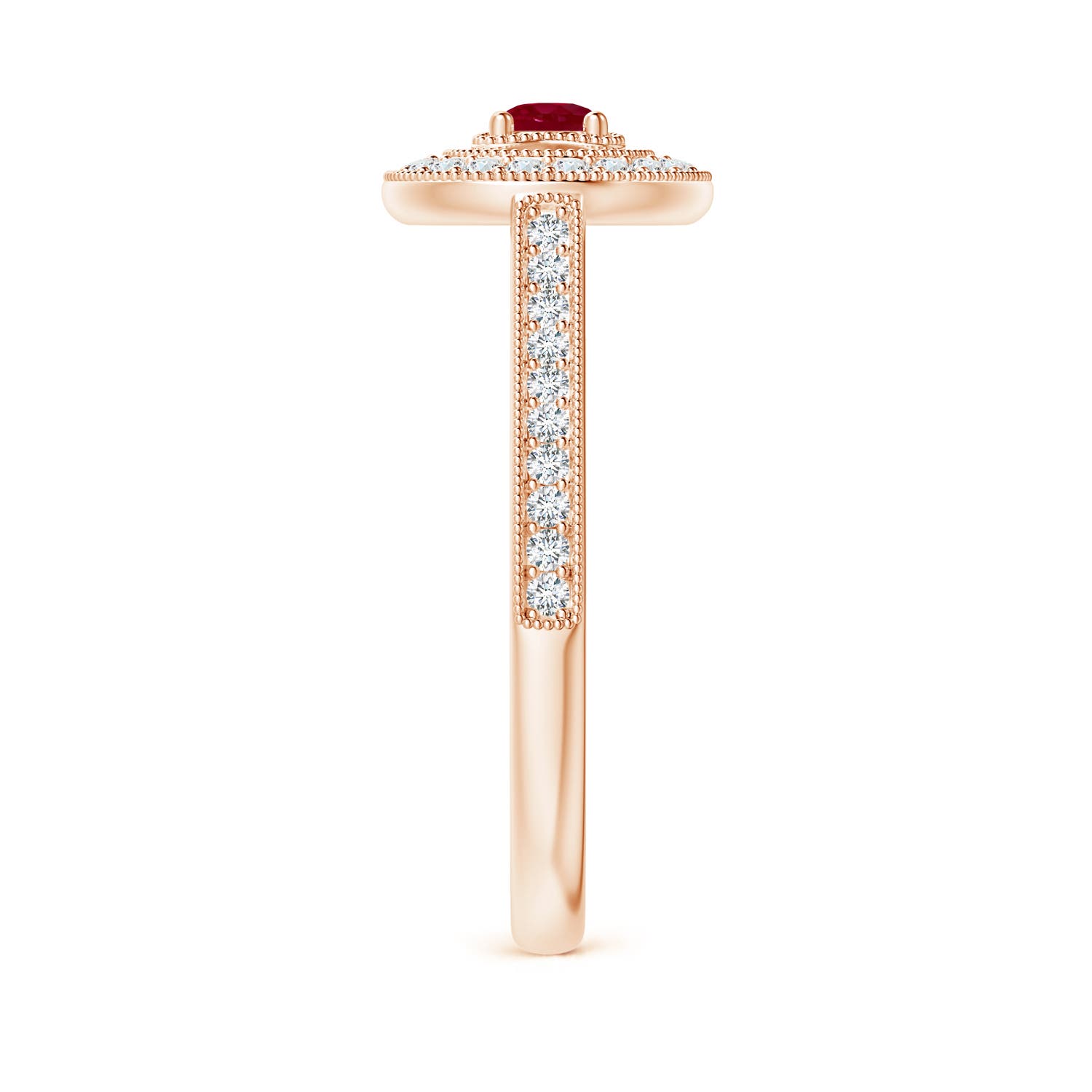 AA - Ruby / 0.53 CT / 14 KT Rose Gold