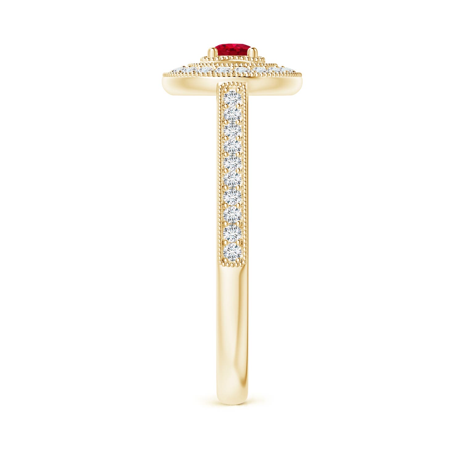 AAA - Ruby / 0.53 CT / 14 KT Yellow Gold