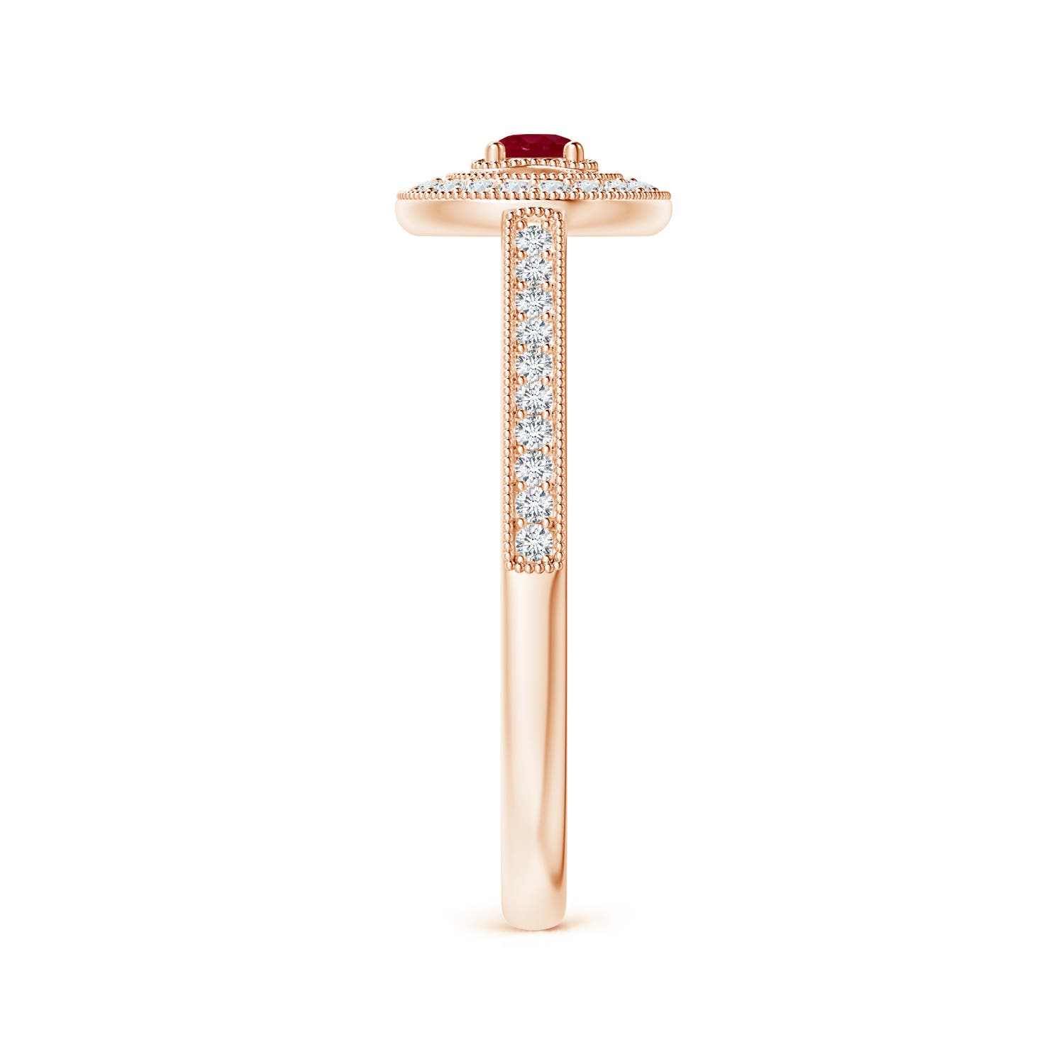 AA - Ruby / 0.36 CT / 14 KT Rose Gold