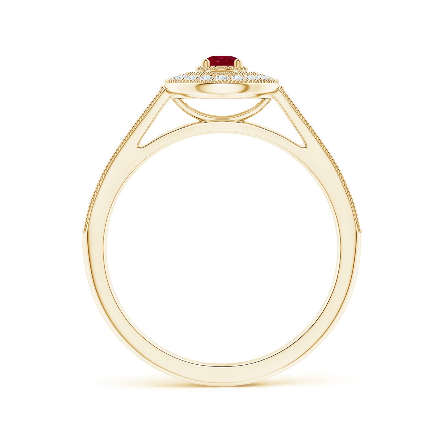 AA - Ruby / 0.36 CT / 14 KT Yellow Gold