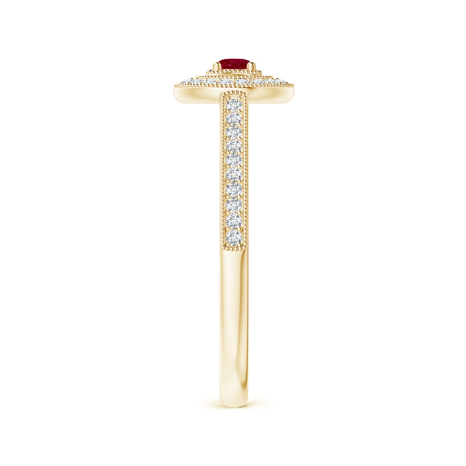 AA - Ruby / 0.36 CT / 14 KT Yellow Gold