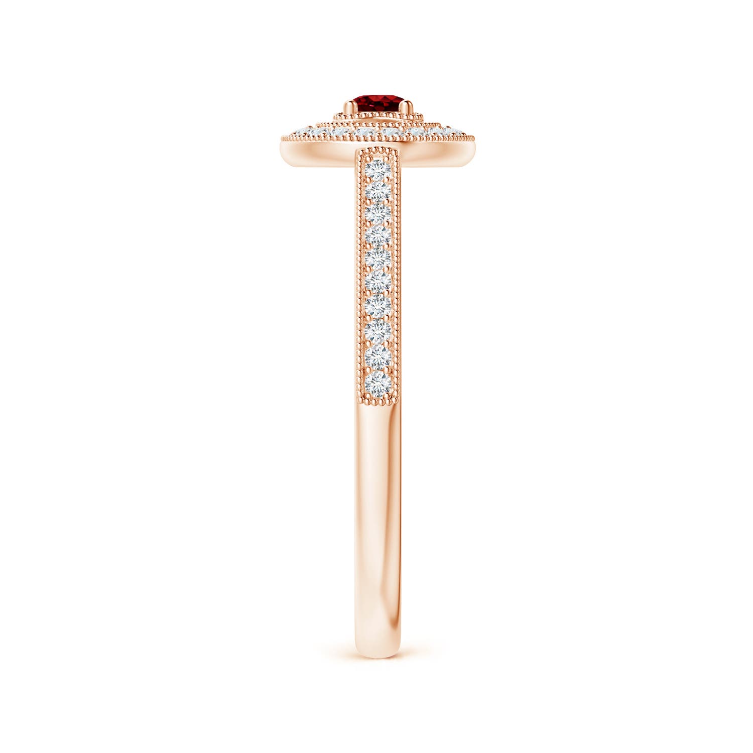 AAAA - Ruby / 0.36 CT / 14 KT Rose Gold