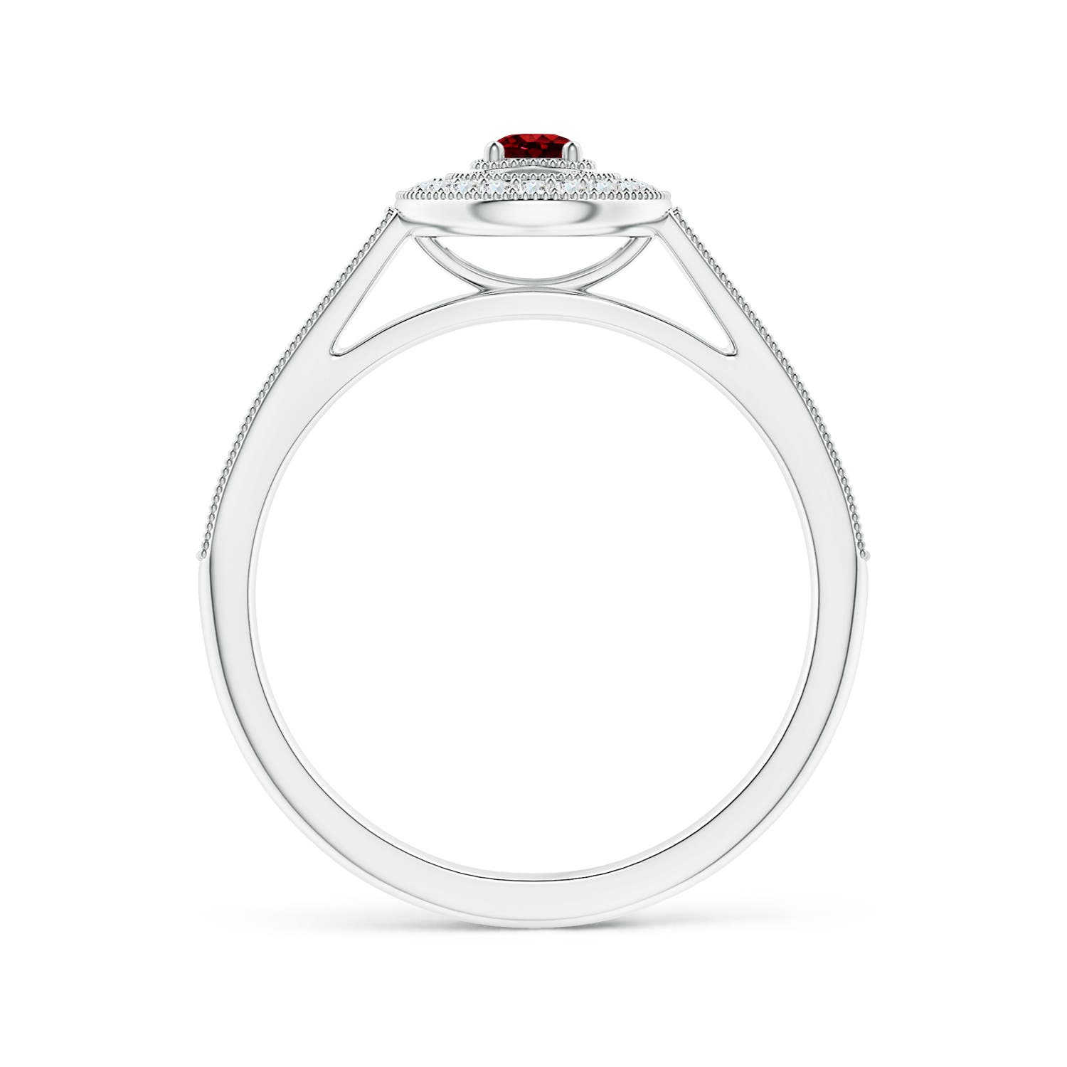 AAAA - Ruby / 0.36 CT / 14 KT White Gold