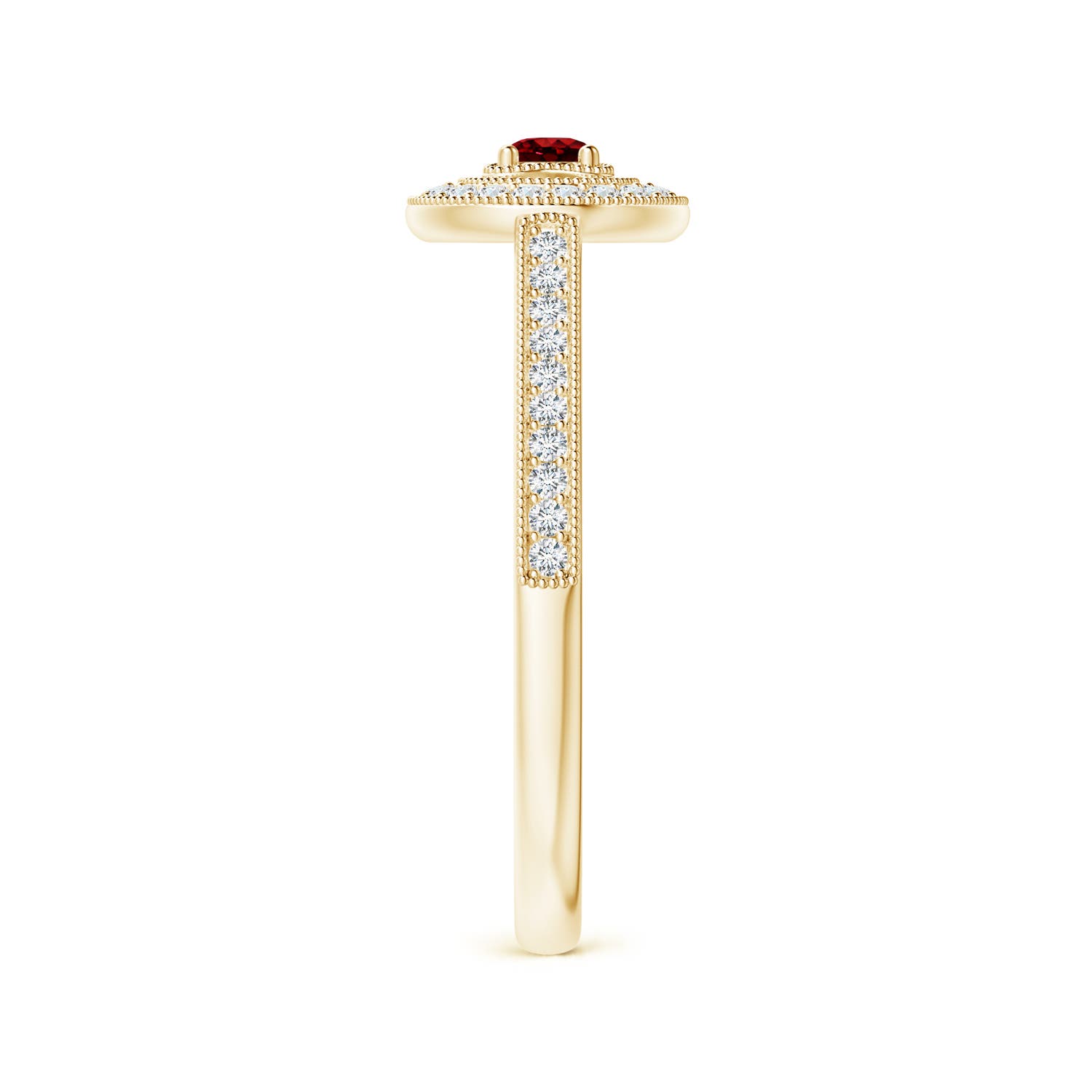 AAAA - Ruby / 0.36 CT / 14 KT Yellow Gold