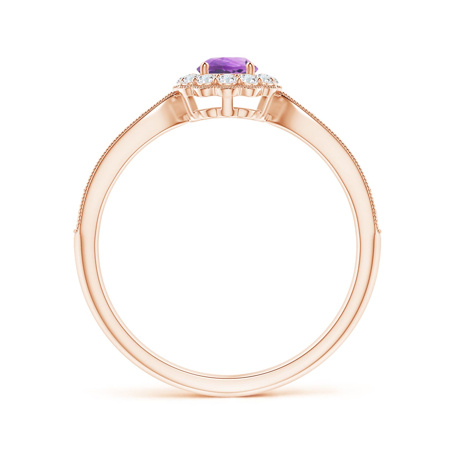 A - Amethyst / 0.5 CT / 14 KT Rose Gold