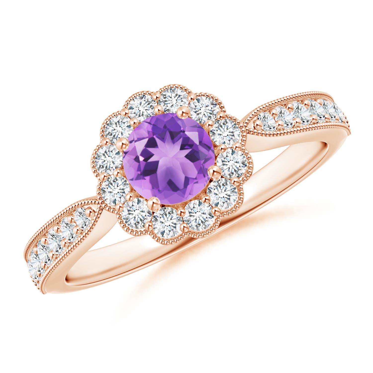 A - Amethyst / 0.82 CT / 14 KT Rose Gold