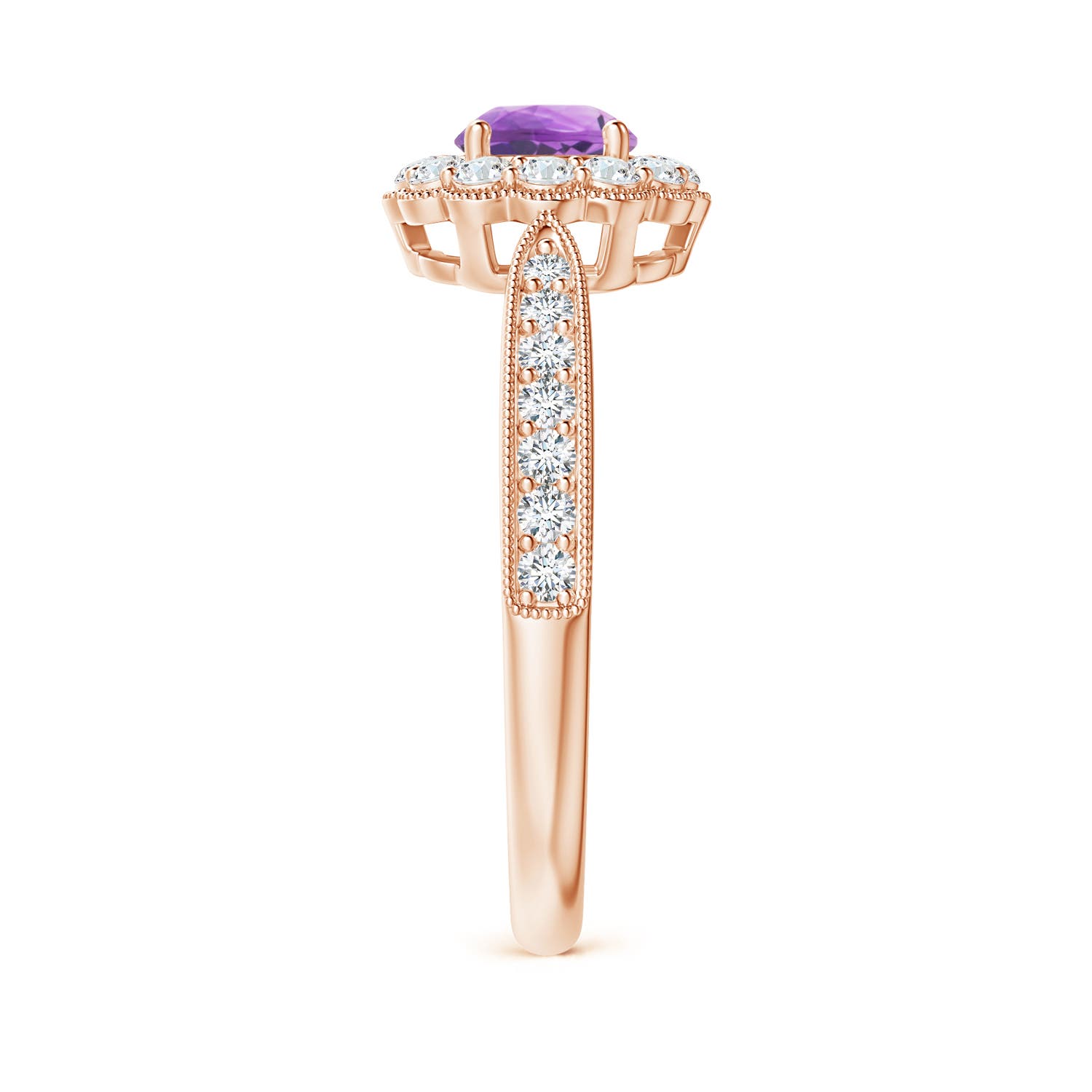 A - Amethyst / 0.82 CT / 14 KT Rose Gold