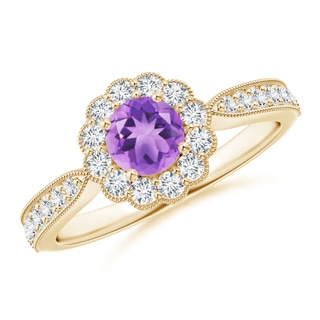 Round A Amethyst