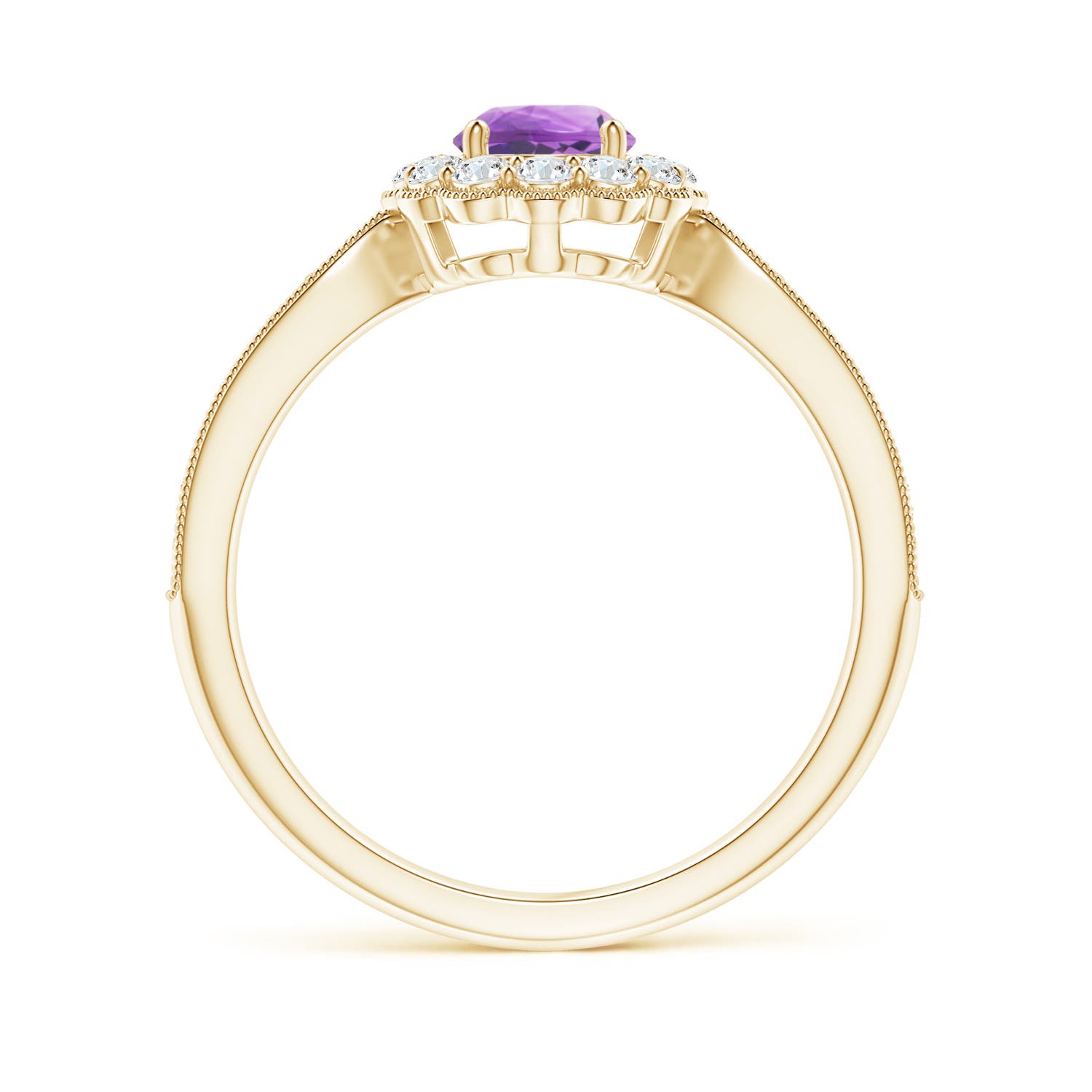 A - Amethyst / 0.82 CT / 14 KT Yellow Gold