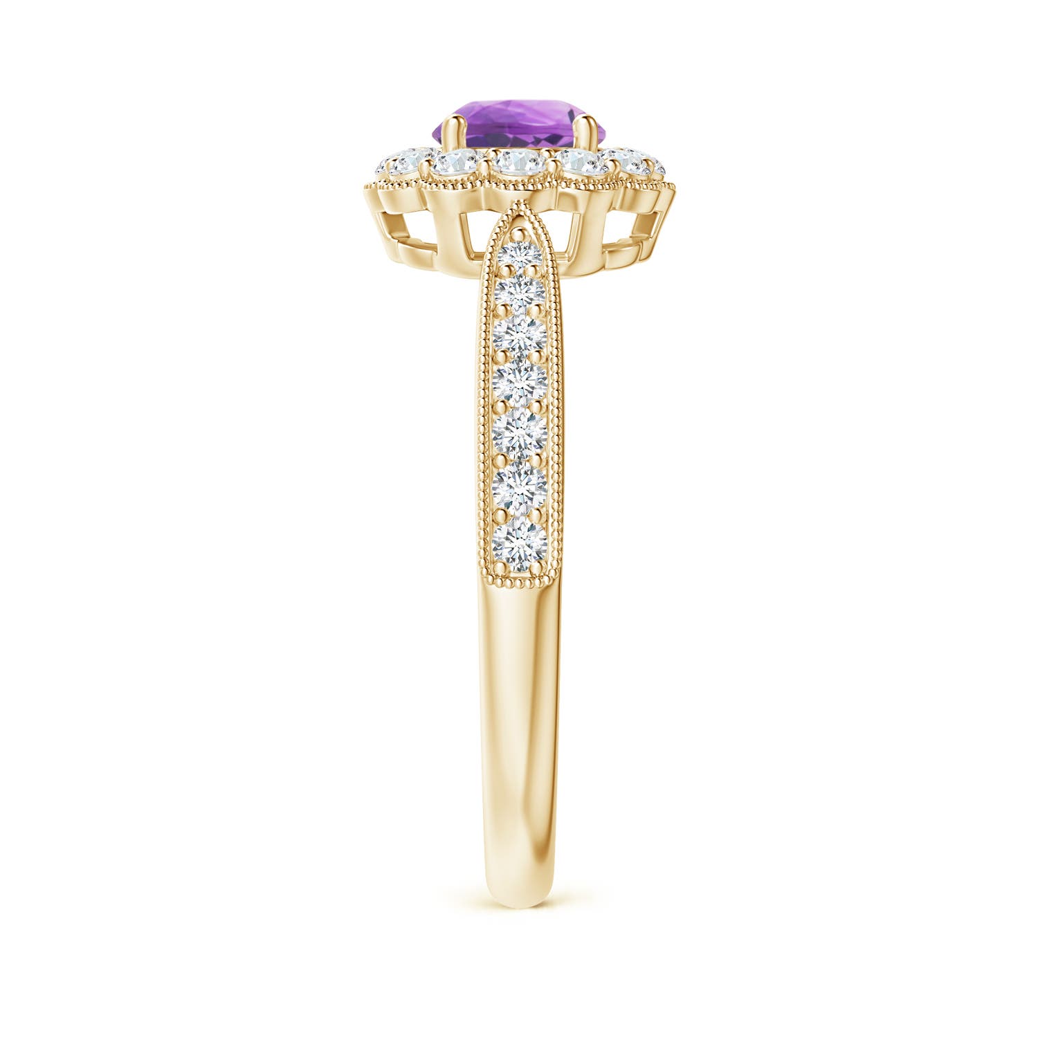 A - Amethyst / 0.82 CT / 14 KT Yellow Gold