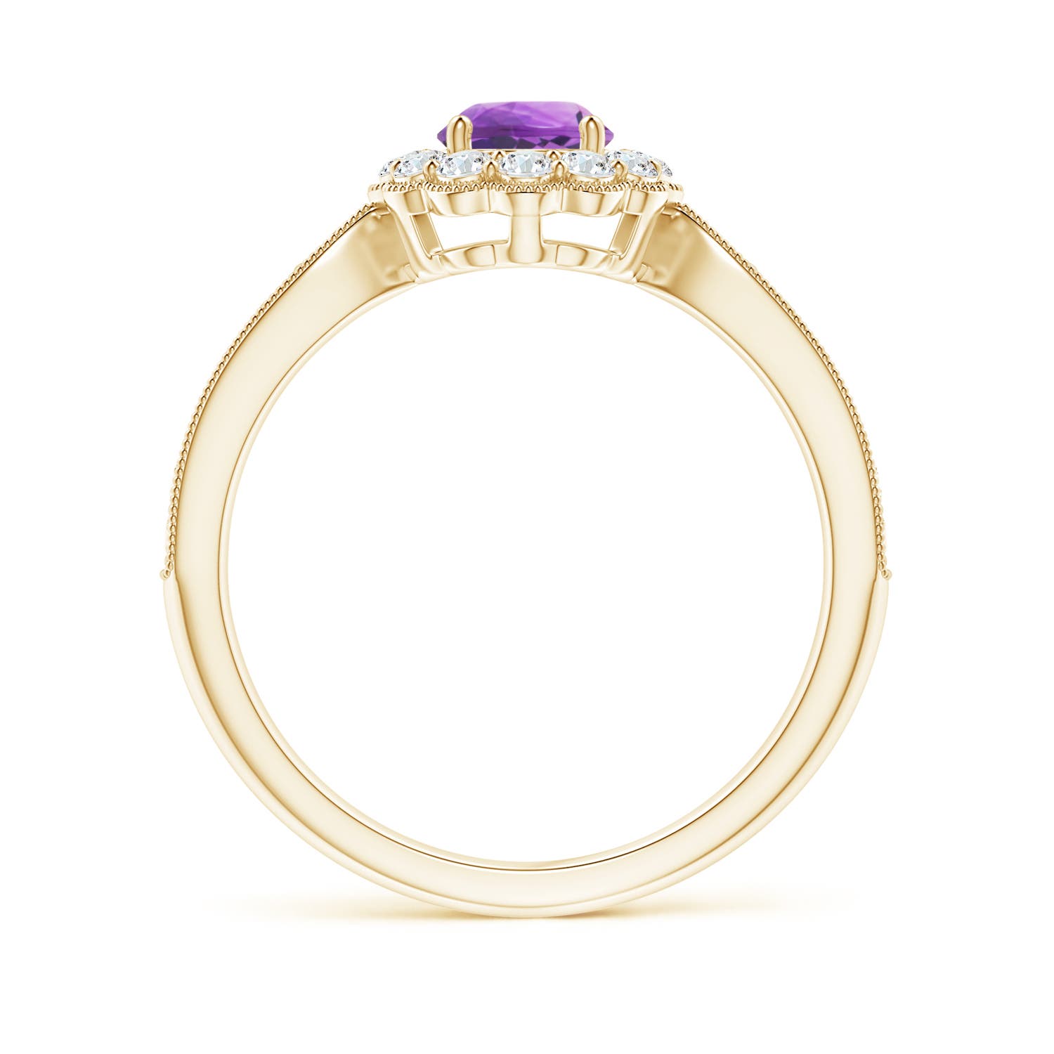 AA - Amethyst / 0.82 CT / 14 KT Yellow Gold