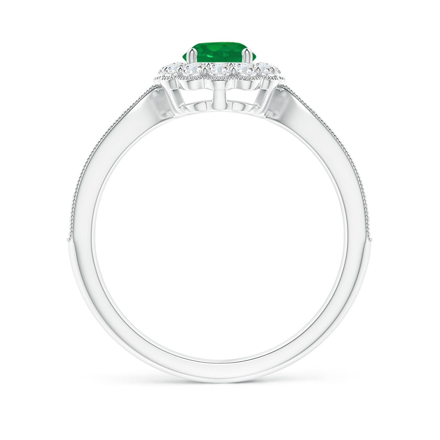 AA - Emerald / 0.82 CT / 14 KT White Gold