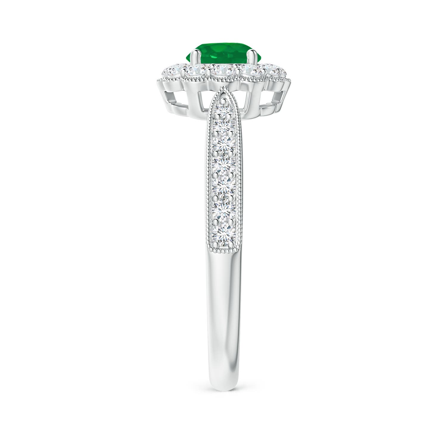 AA - Emerald / 0.82 CT / 14 KT White Gold