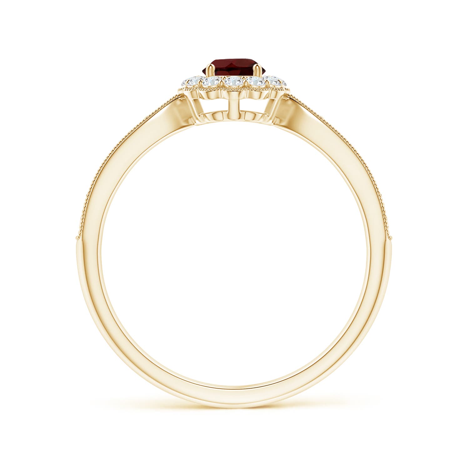 AA - Garnet / 0.58 CT / 14 KT Yellow Gold