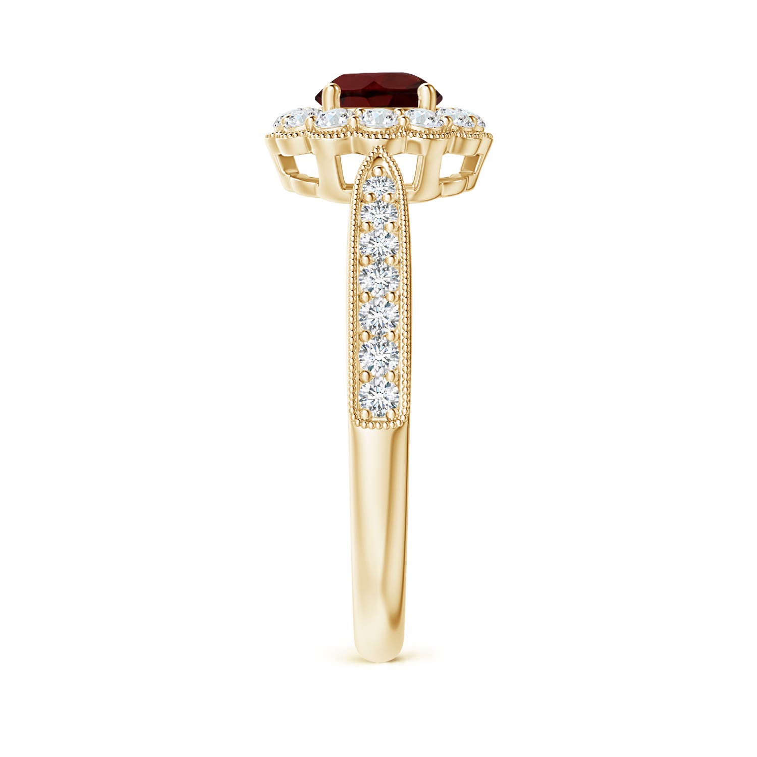 AA - Garnet / 0.97 CT / 14 KT Yellow Gold