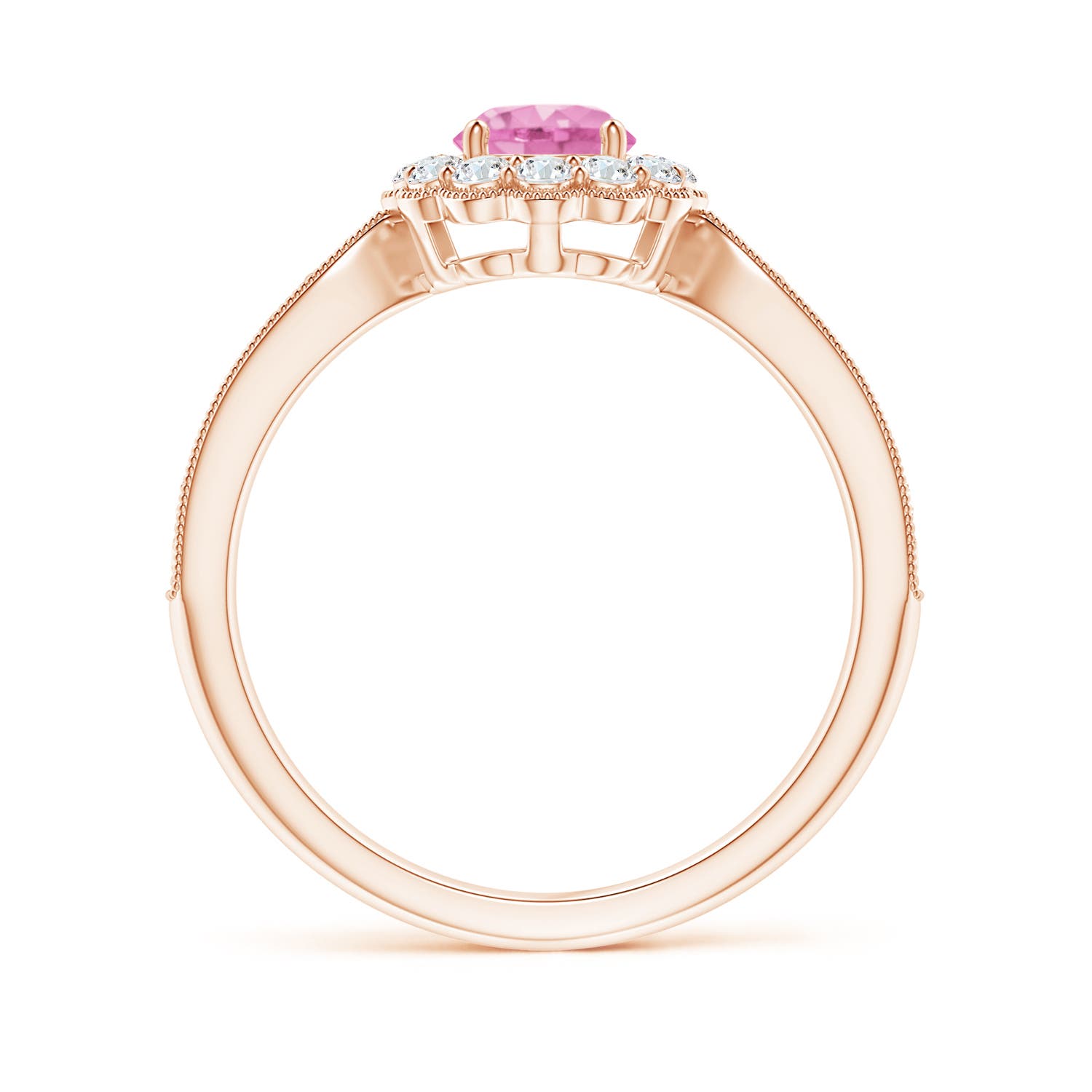 A - Pink Sapphire / 0.97 CT / 14 KT Rose Gold