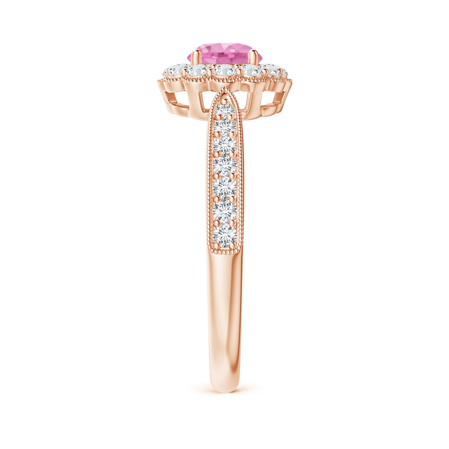 A - Pink Sapphire / 0.97 CT / 14 KT Rose Gold