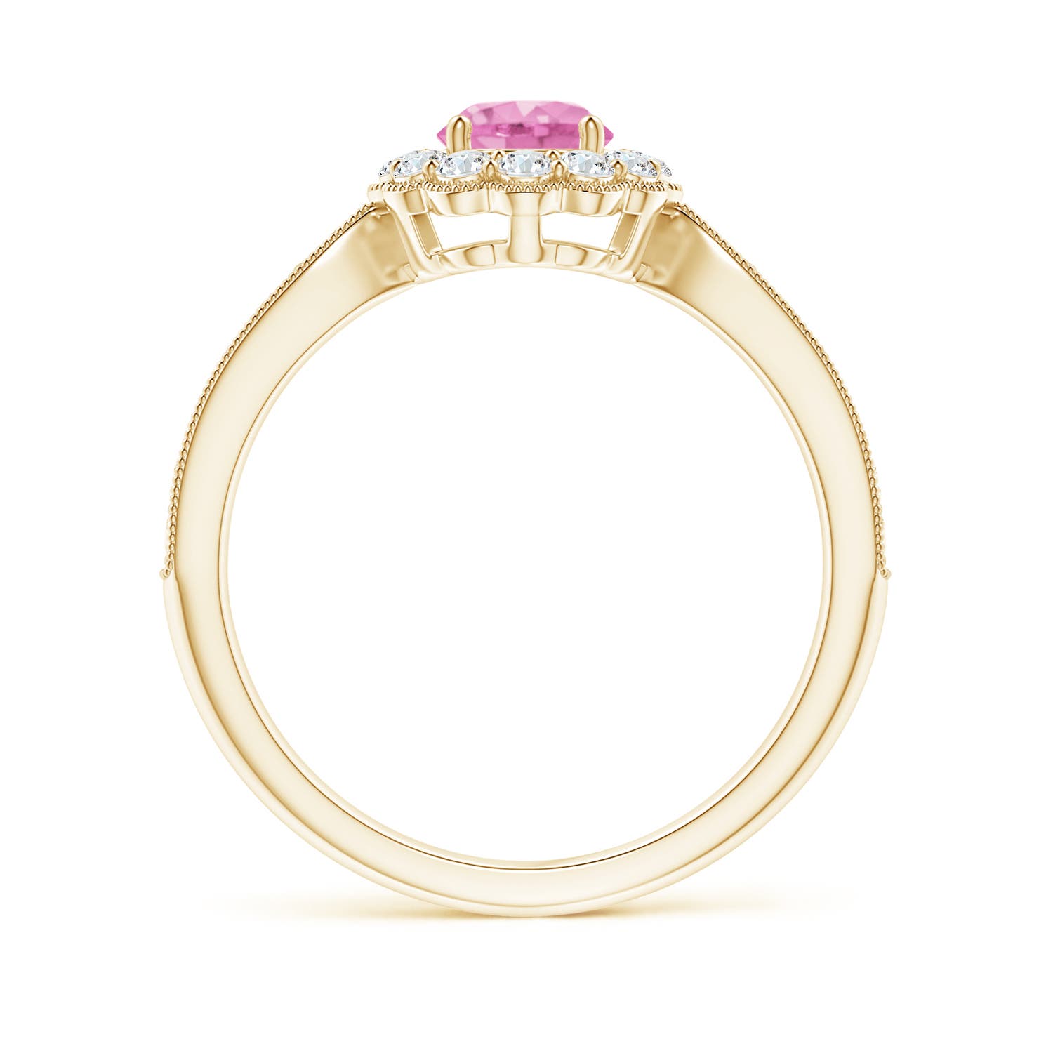 A - Pink Sapphire / 0.97 CT / 14 KT Yellow Gold