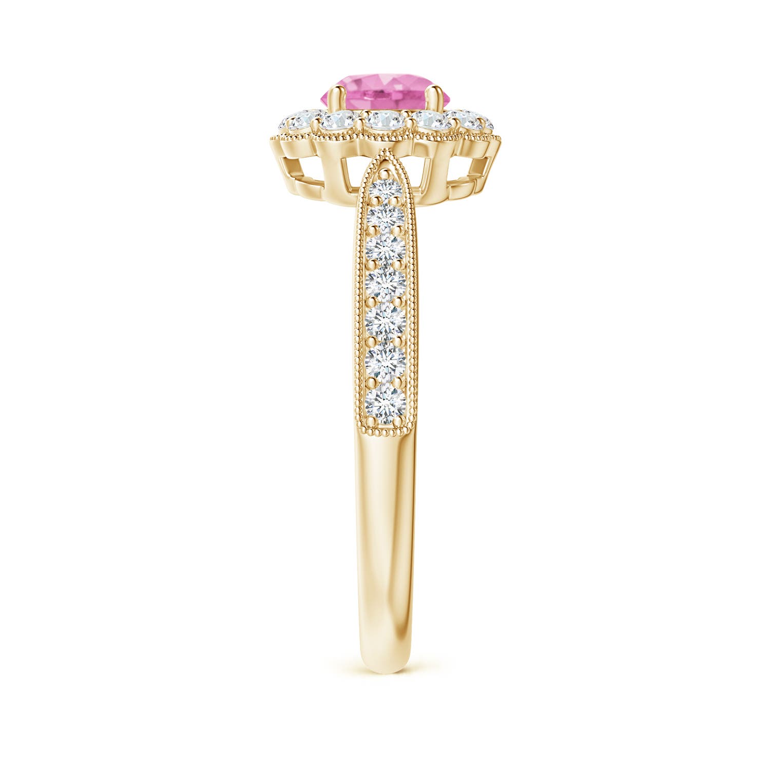 A - Pink Sapphire / 0.97 CT / 14 KT Yellow Gold