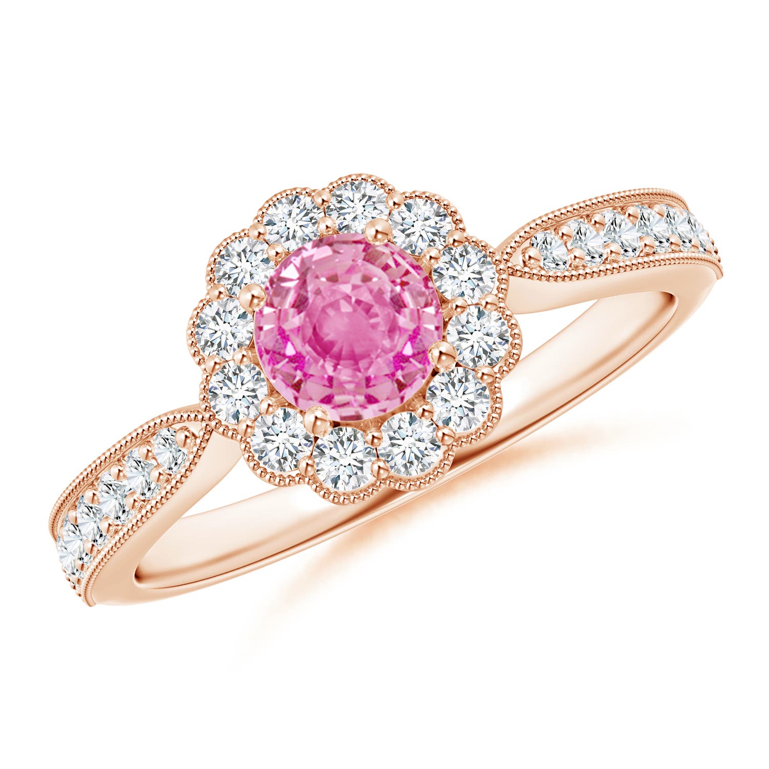 AA - Pink Sapphire / 0.97 CT / 14 KT Rose Gold