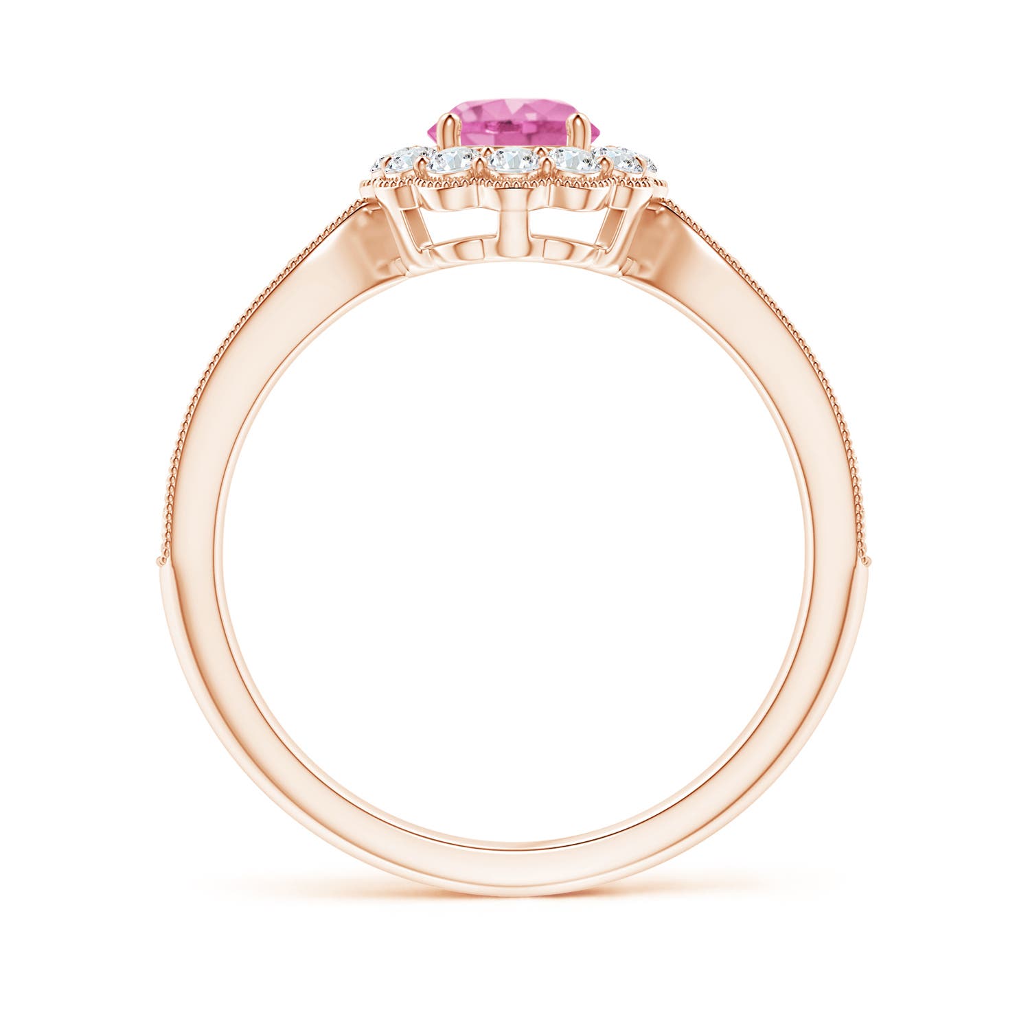 AA - Pink Sapphire / 0.97 CT / 14 KT Rose Gold