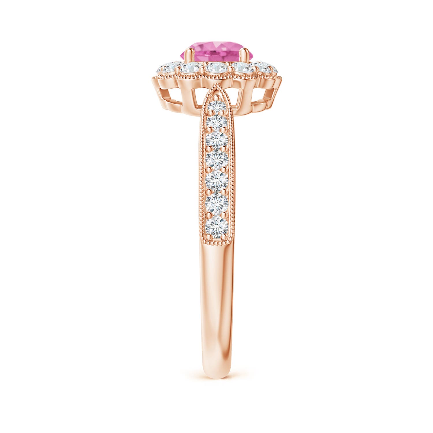 AA - Pink Sapphire / 0.97 CT / 14 KT Rose Gold