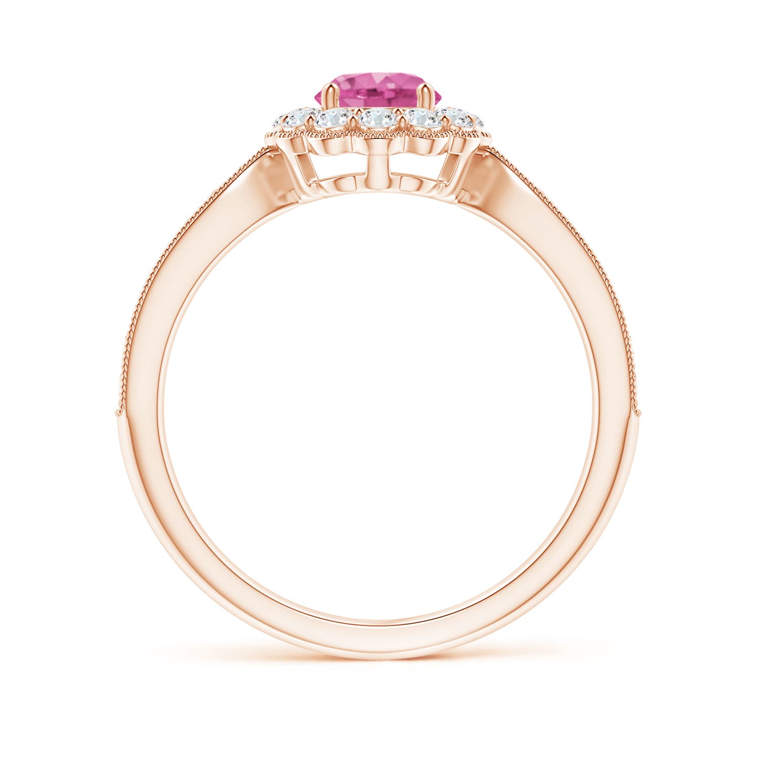 AAA - Pink Sapphire / 0.97 CT / 14 KT Rose Gold