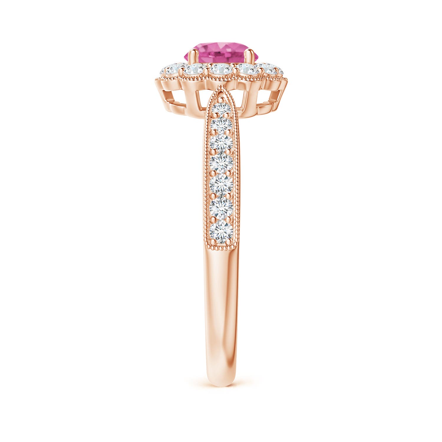 AAA - Pink Sapphire / 0.97 CT / 14 KT Rose Gold