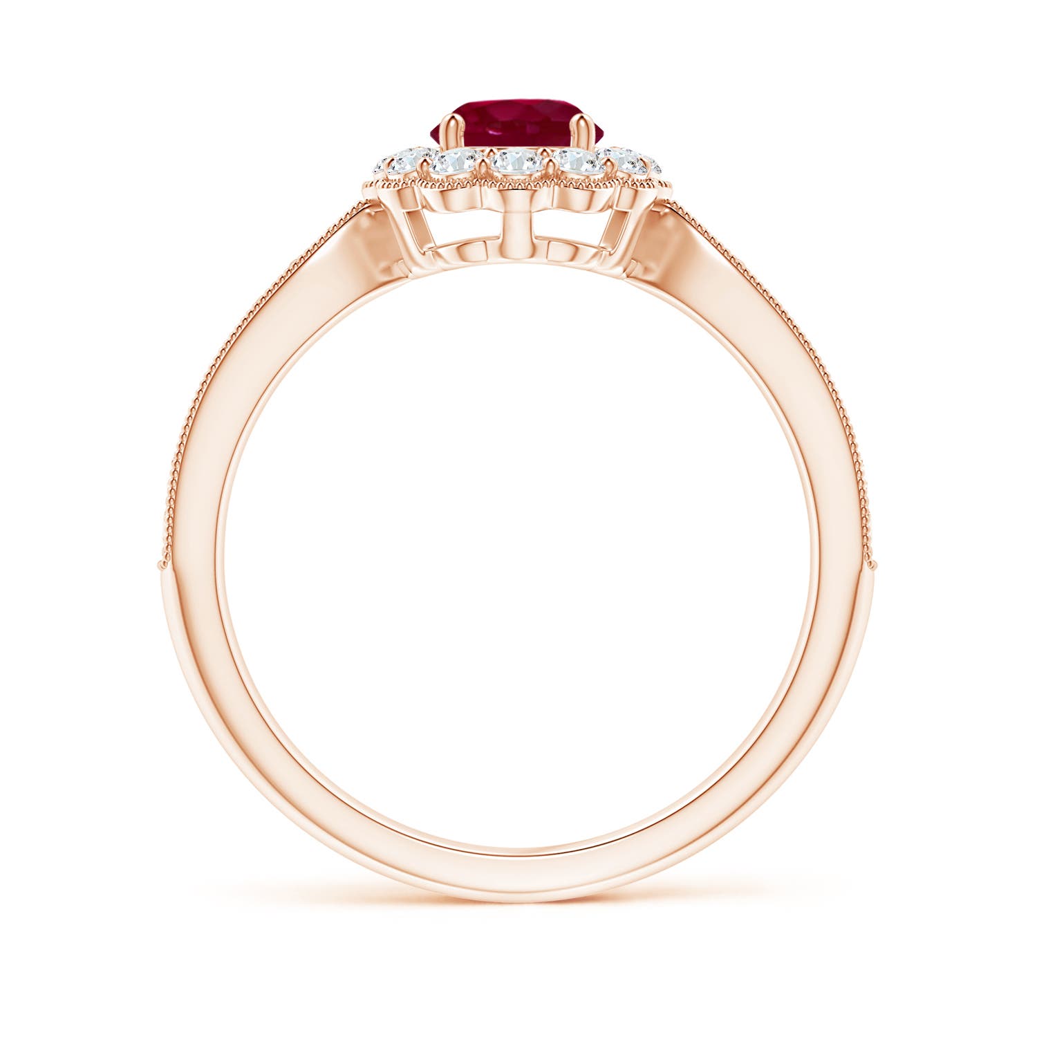 A - Ruby / 0.97 CT / 14 KT Rose Gold