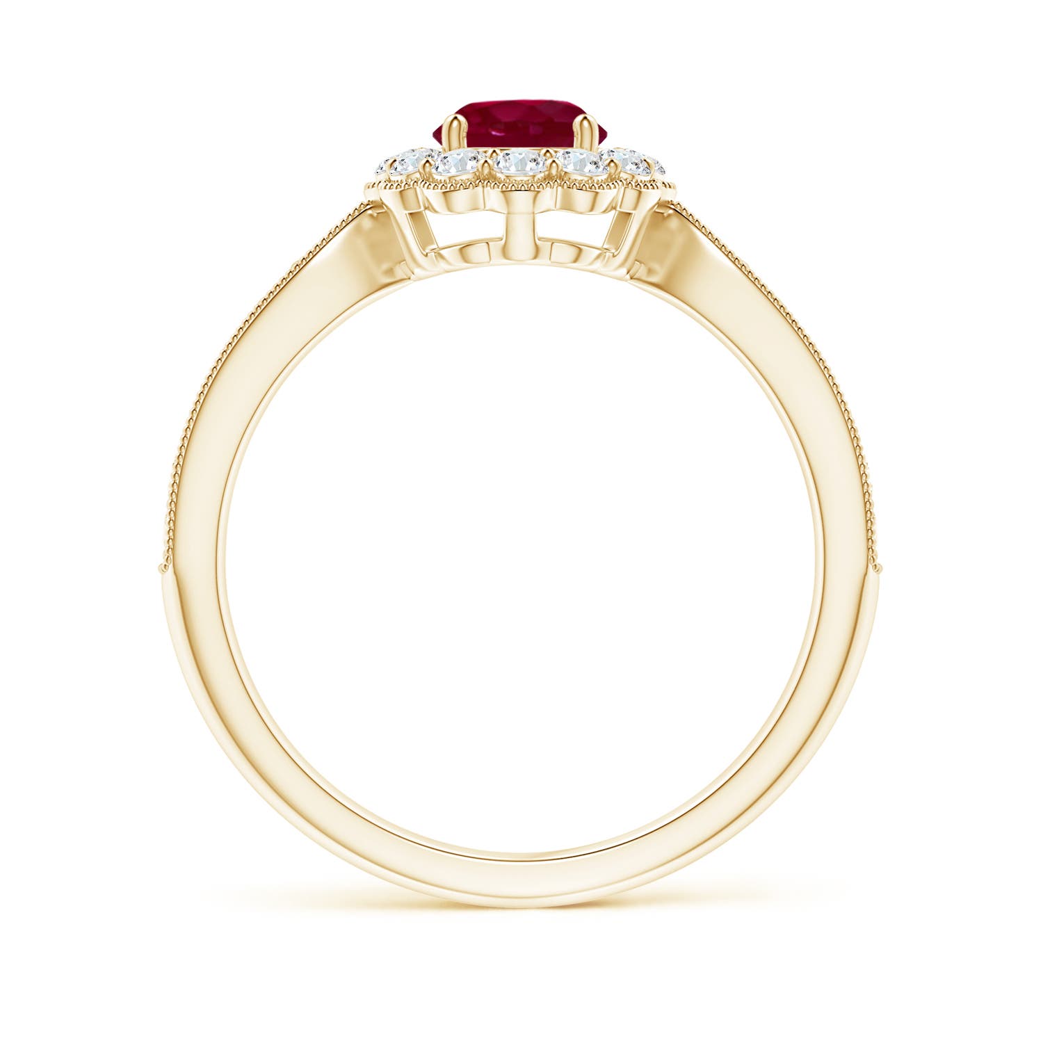 A - Ruby / 0.97 CT / 14 KT Yellow Gold