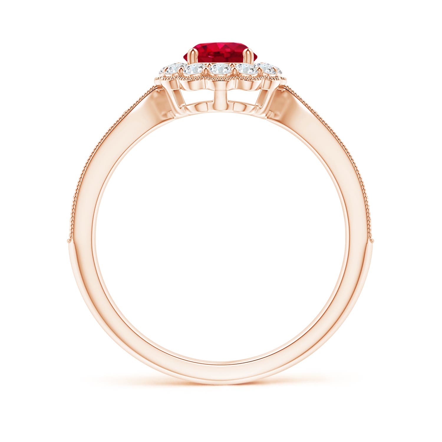 AAA - Ruby / 0.97 CT / 14 KT Rose Gold