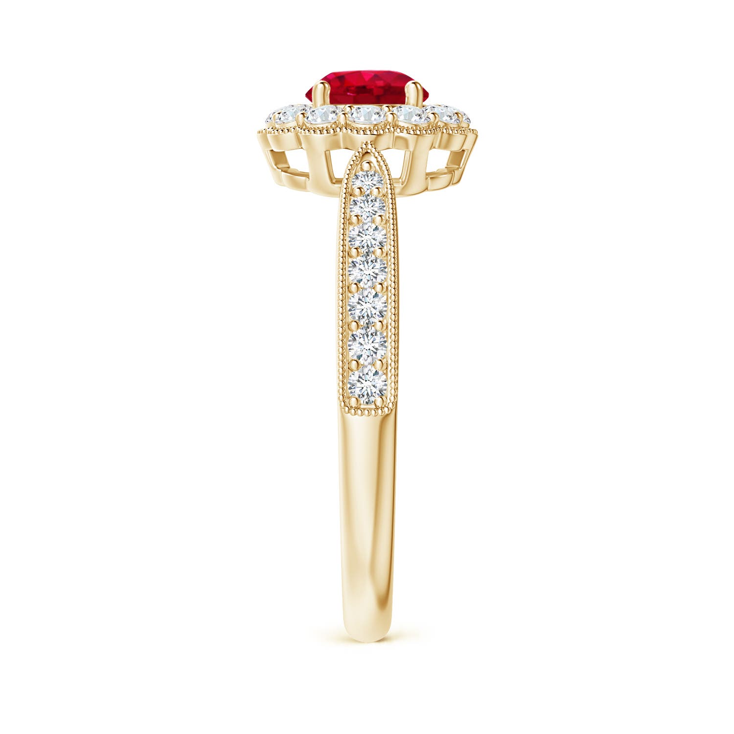 AAA - Ruby / 0.97 CT / 14 KT Yellow Gold