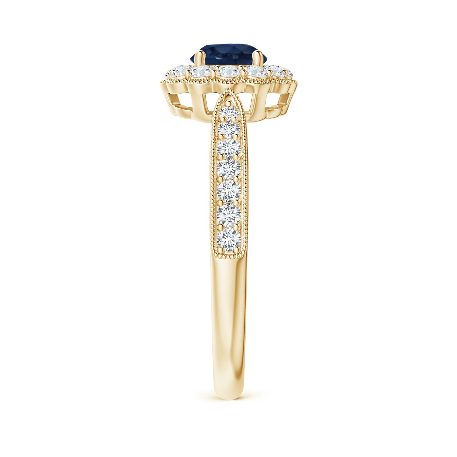 AA - Blue Sapphire / 0.97 CT / 14 KT Yellow Gold