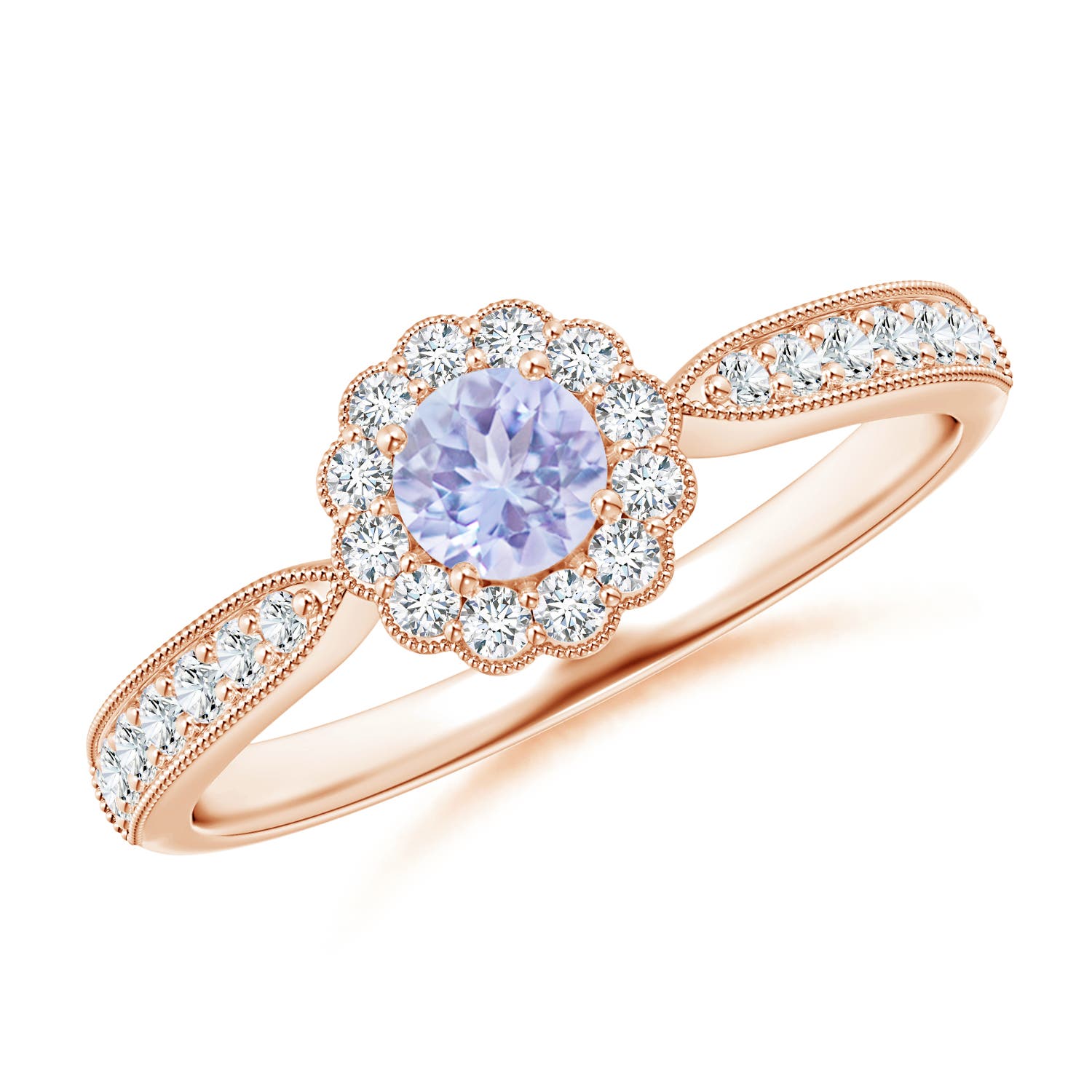 A - Tanzanite / 0.5 CT / 14 KT Rose Gold