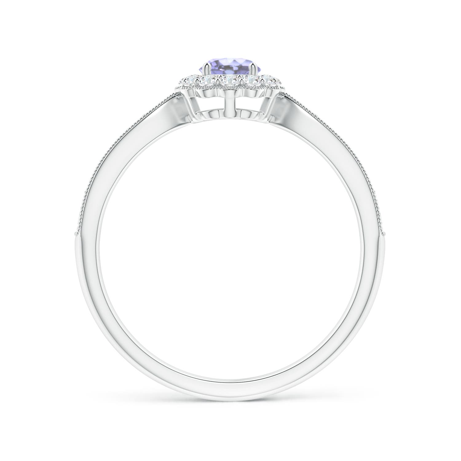 A - Tanzanite / 0.5 CT / 14 KT White Gold