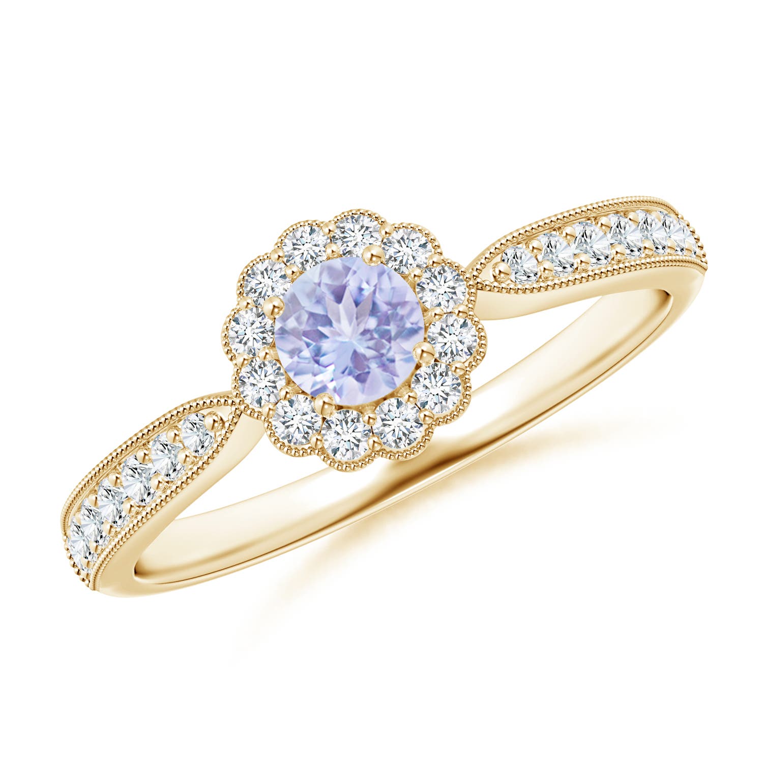 A - Tanzanite / 0.5 CT / 14 KT Yellow Gold